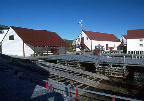 A view of what once was the Slade's fishing plantation in Battle Harbour, Labrador, Canada.
