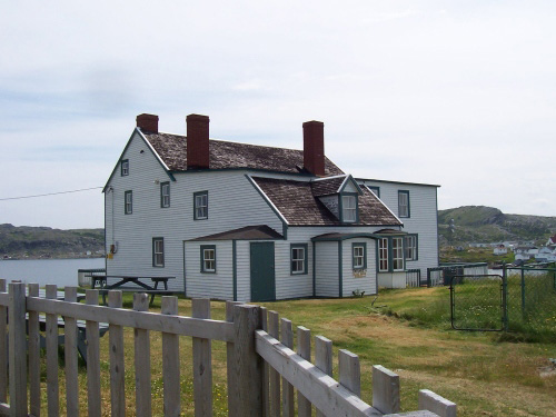 A rear view of the Bleak house. This house was built around 1816 for John Slade in Fogo, Newfoundland, Canada.